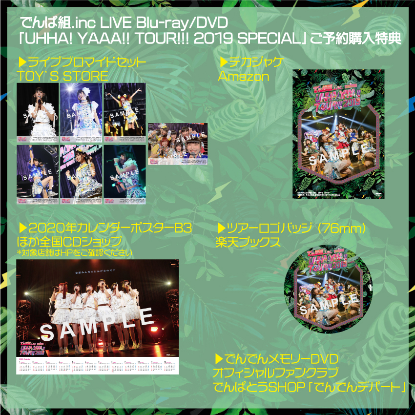 12/4】LIVE Blu-ray/DVD『UHHA! YAAA!! TOUR!!! 2019 SPECIAL』発売決定！（11/11更新） |  でんぱ組.inc 公式サイト